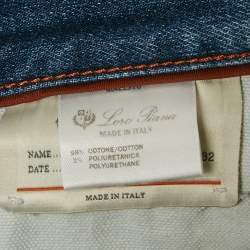 مملوكة مسبقًا بنطلون جينز فيورو بيانا دينيم أزرق نحيف مقاس صغير (32 بوصة)