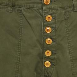 Pre Owned بنطلون جونيه واتانابي كوتون كوم دي جارسونز أخضر مقاس كبير