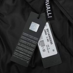 Pre Owned Just Cavalli Black Nylon Bomber Hoodie Padded Hoodie Jacket XL