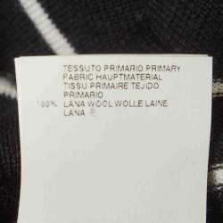 Pre Owned Just Cavalli Black Striped Wool V-Neck Cardigan L