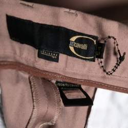 Pre Owned Just Cavalli Dusky Pink Cotton Embroidered Detail Cargo Shorts XL