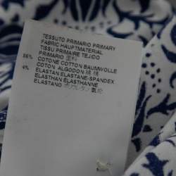 Pre Owned Just Cavalli Blue Printed Cotton Button Front Shirt XL