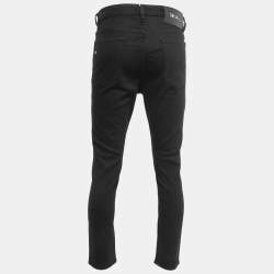 Pre Owned Just Cavalli Black Denim Stitch Detail Jeans M Waist 33"