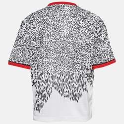 Just Cavalli White Animal Print Bird Eye Jersey T-Shirt M
