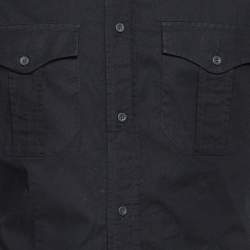 Pre Owned Just Cavalli Black Cotton Cargo Shirt M