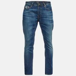 Just Cavalli Blue Denim Regular Fit Jeans M/Waist 36"