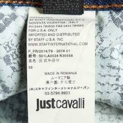 Just Cavalli Blue Denim Regular Fit Jeans M/Waist 36"