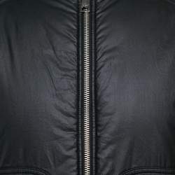 Just Cavalli Coated Cotton Zip-Up Puffer Jacket L
