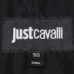 Just Cavalli Coated Cotton Zip-Up Puffer Jacket L