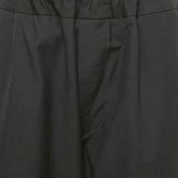 Pre Owned Just cavalli Black Logo Print Cotton Blend Track Pants M