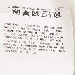 Pre Owned Just Cavalli White Printed Jersey V-Neck T-Shirt M