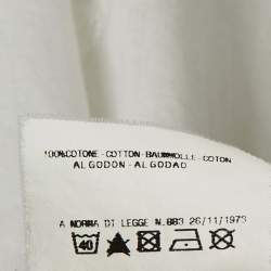 Pre Owned Just Cavalli White Embroidered Cotton Slim Fit Shirt M