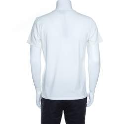 Pre Owned Just Cavalli White Metallic Skull Print Short Sleeve T-Shirt XL