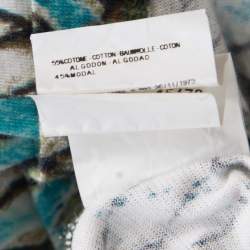 Pre Owned Just Cavalli Multicolor Snakeskin Print Cotton Blend V Neck T- Shirt XXL