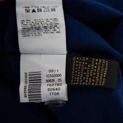 Pre Owned  Just Cavalli Blue Cotton Palm Tree Embroidered Polo T Shirt XL 