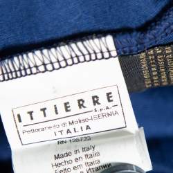 Pre Owned  Just Cavalli Blue Cotton Palm Tree Embroidered Polo T Shirt XL 