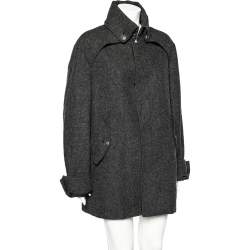 Pre Owned Just Cavalli Charcoal Grey Wool Button Front Jacket 3XL