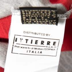 Pre Owned Just Cavalli Pink and Grey Striped Crew Neck T-Shirt XL