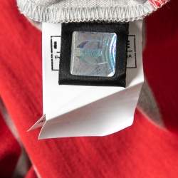 Pre Owned Just Cavalli Pink and Grey Striped Crew Neck T-Shirt XL