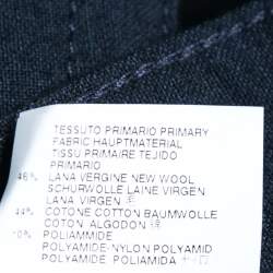 Pre Owned Just Cavalli Navy Blue Wool Side Stripe Detail Trousers M Waist 33"