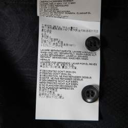 Pre Owned Just Cavalli Black Patterned Cotton Button Front Shirt S 