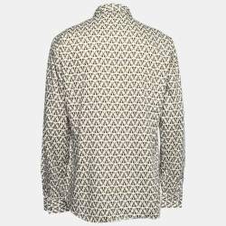 Pre Owned Just Cavalli Multicolor Printed Cotton Button Down Shirt XXL