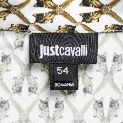 Pre Owned Just Cavalli Multicolor Printed Cotton Button Down Shirt XXL