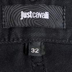 Pre Owned Just Cavalli Black Denim Super Slim Fit Jeans L
