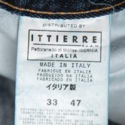 Pre Owned Just Cavalli Blue Distressed Denim Jeans L Waist 33"