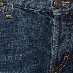 Pre Owned Just Cavalli Blue Distressed Denim Jeans L Waist 33"