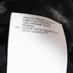 Pre Owned Just Cavalli Black Tiger Printed Cotton Crew Neck Half Sleeve T-Shirt L