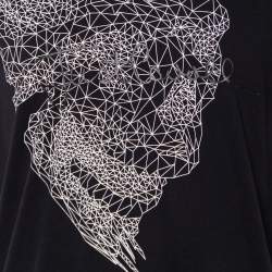 Pre Owned Just Cavalli Black Printed Cotton Knit T-Shirt L