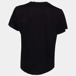 Pre Owned Just Cavalli Black Printed Cotton Knit T-Shirt L