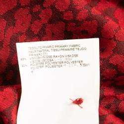 Just Cavalli Red Jacquard Button Front Full Sleeve Shirt XL