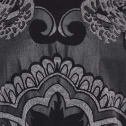 Pre Owned Just Cavalli Black Printed Cotton Knit Crewneck T-Shirt L