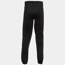 Just Cavalli Black Cotton Blend Logo Applique Joggers XL
