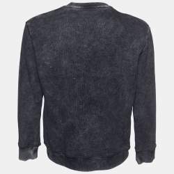 Pre Owned Just Cavalli Grey Tiger Printed Cotton Sweatshirt XL