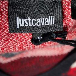 Just Cavalli Multicolor Patterned Wool and Silk V-Neck Sweater M