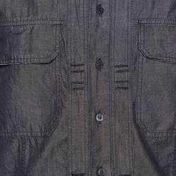 Just Cavalli Black Cotton Button Down Shirt L