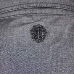 Just Cavalli Black Cotton Button Down Shirt L