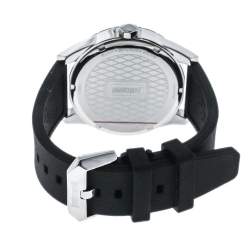 Pre Owned ساعة يد نسائية جاست كافالي 1جي082 مطاط ستانلس ستيل فضية 42 مم