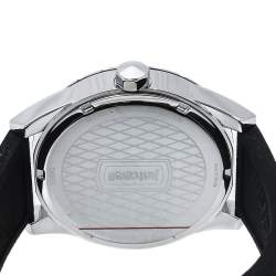 Pre Owned ساعة يد نسائية جاست كافالي 1جي082 مطاط ستانلس ستيل فضية 42 مم