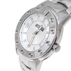 Pre Owned Just Cavalli Silver Stainless Steel R7253661115 Men's Wristwatch 41 mm