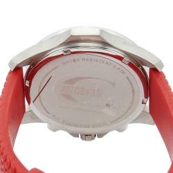 Pre Owned  Just Cavalli Black Stainless Steel Rubber R7271693225 Men's Wristwatch 44 mm 