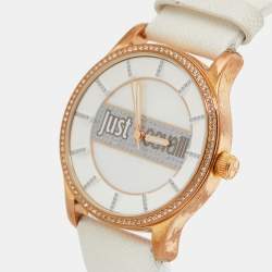 Pre Owned Just Cavalli Mother of pearl Rose Gold Plated Stainless Steel R7251127501c Women's Wristwatch 38 mm