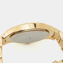 Pre Owned Just Cavalli Champagne Yellow Gold Plated Stainless Steel Instinct R7253164517 Women's Wristwatch 38 mm