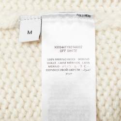 JW Anderson Off-White Wool Patch Pocket Detail High Neck Sweater M