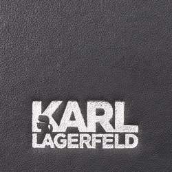 Karl Lagerfeld Ikonik Silver Tone Book and Pen Set