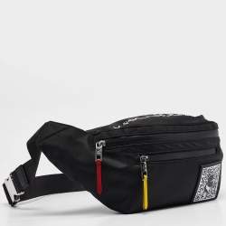 Pre Owned Karl Lagerfeld Black Nylon K/Pixel Belt Bag