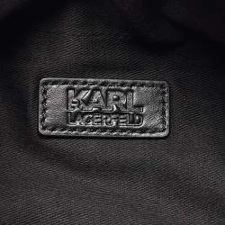 Pre Owned Karl Lagerfeld Black Nylon K/Pixel Belt Bag